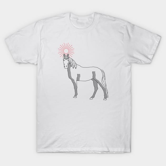 horse : line art T-Shirt by Shankara